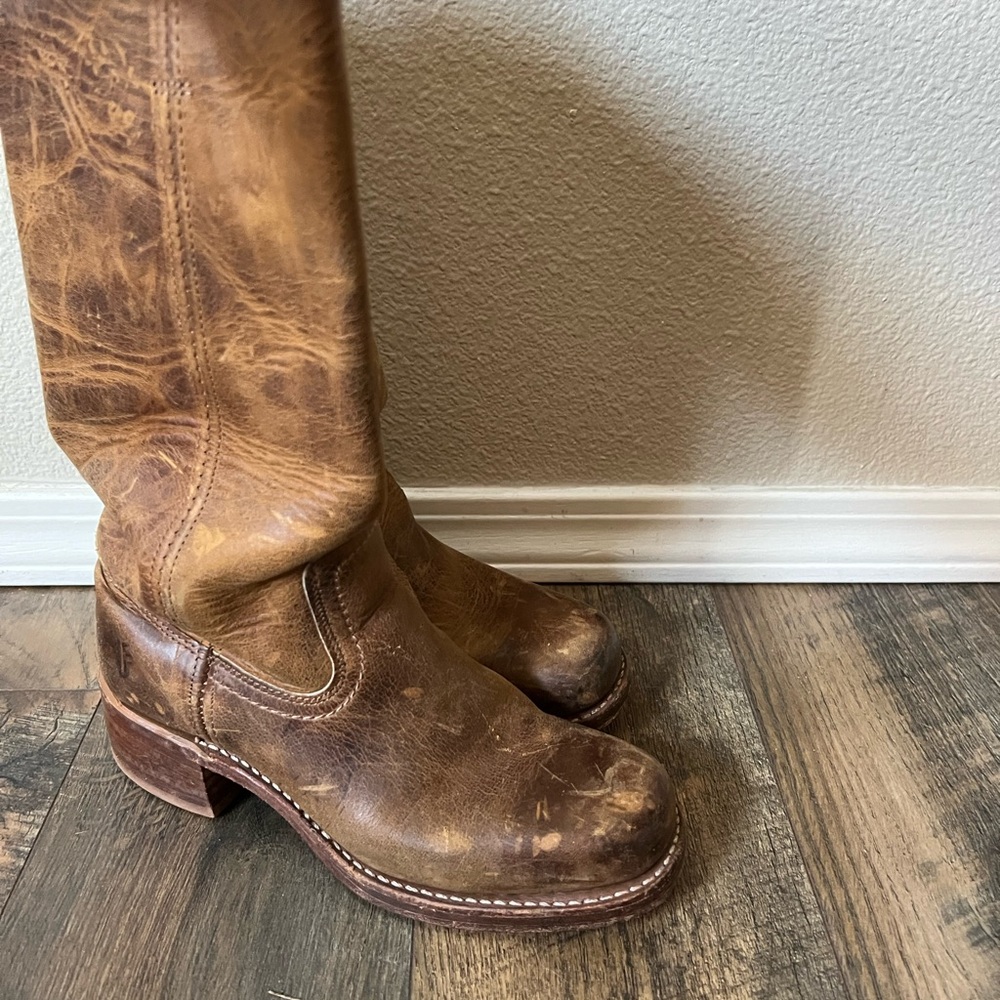 Frye Tan Leather Boots sz 7